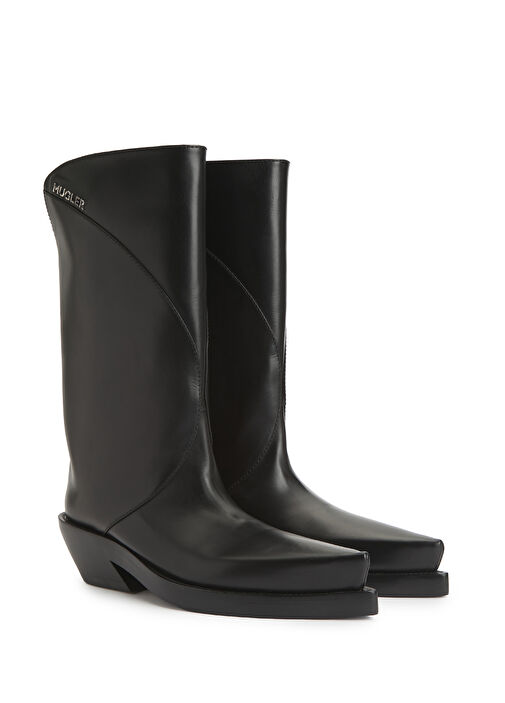 Santiag Siyah Kadın Deri Bot - Görsel 3