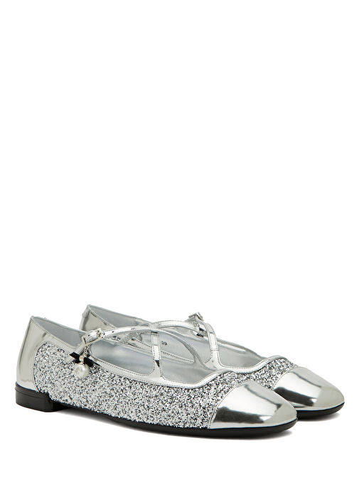 Eleri Silver Simli Deri Babet - Görsel 3