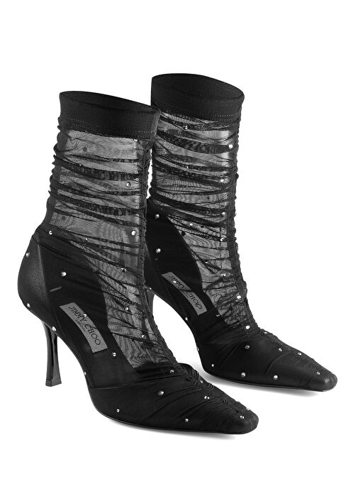 Lotta Siyah Taş İşlemeli Kadın Bot - Görsel 3