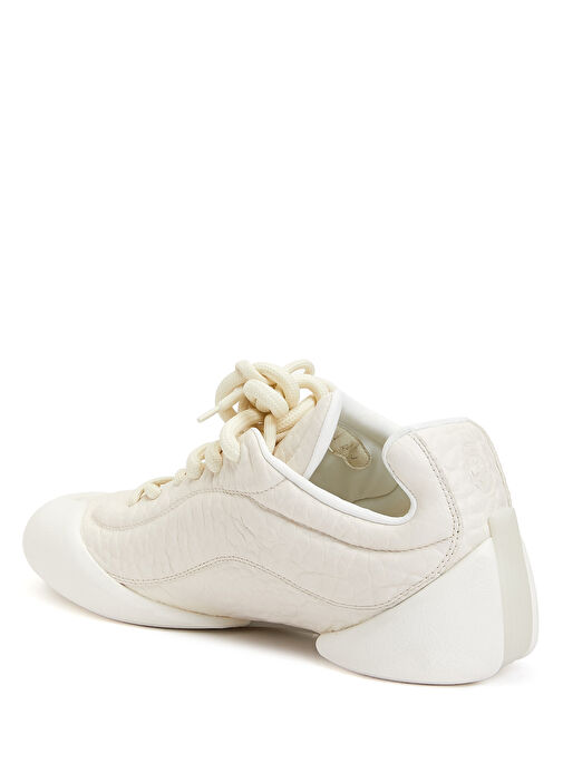 Flexion Kırık Beyaz Erkek Deri Sneaker - Görsel 4