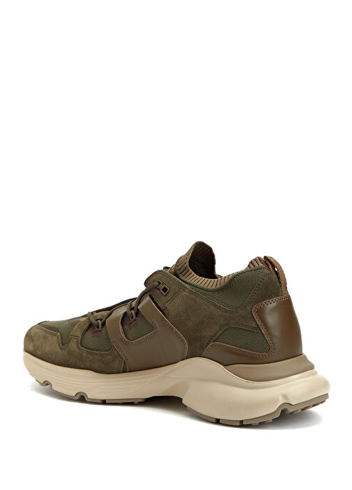 Koyu Yeşil Çorap Formlu Erkek Sneaker - Görsel 4