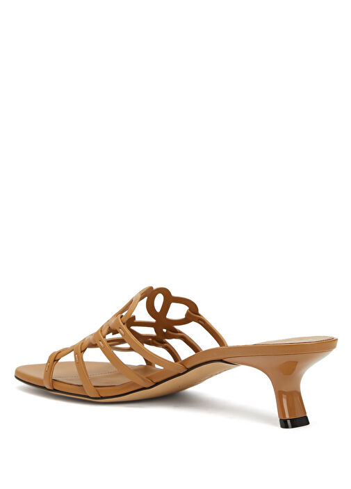 Petal Anagram Camel Kadın Deri Terlik - Görsel 4