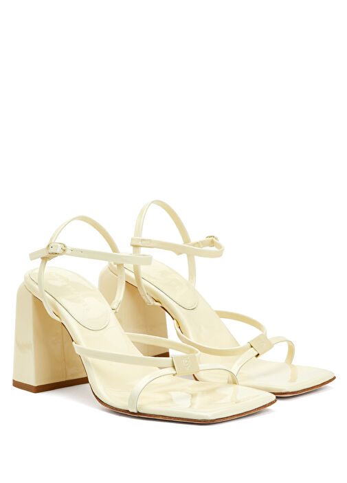 Krem Kadın Deri Sandalet - Görsel 3