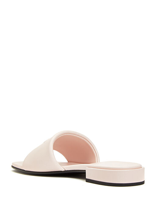 Açık Pembe Kadın Deri Terlik - Görsel 4