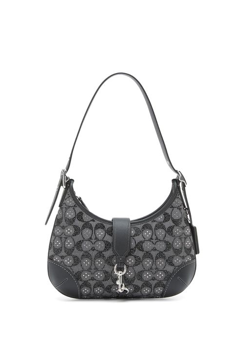 バッグ COACH hamptons signature tote leather Coach Siyah-Gri Kadın Hamptons Siyah Gri Kadın Omuz Çantası