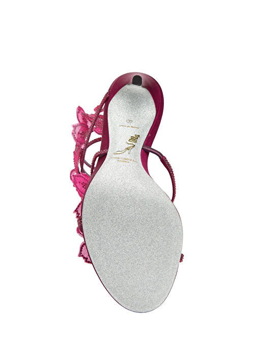 Floriane Fuşya Kadın Saten Sandalet - Görsel 6