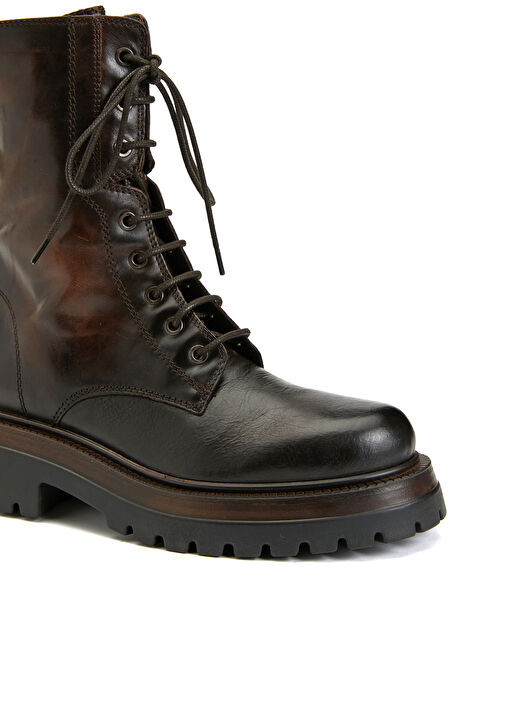 Kahverengi Kadın Deri Bot - Görsel 7