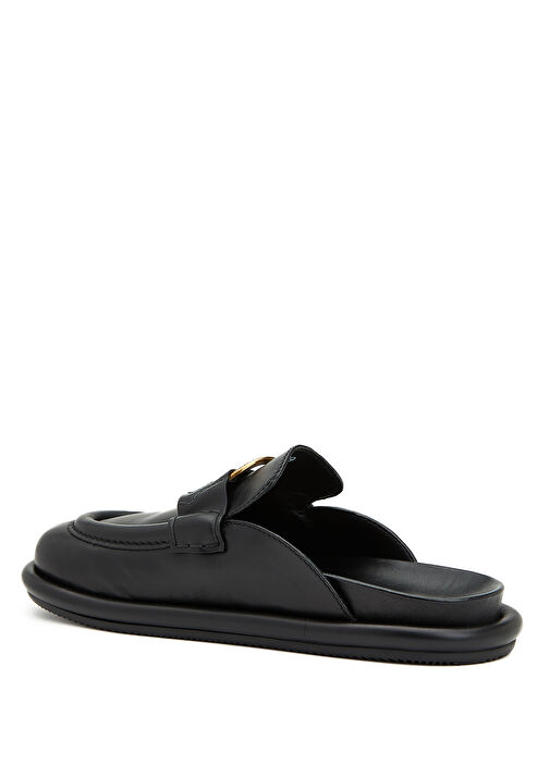 Siyah Kadın Deri Terlik - Görsel 4