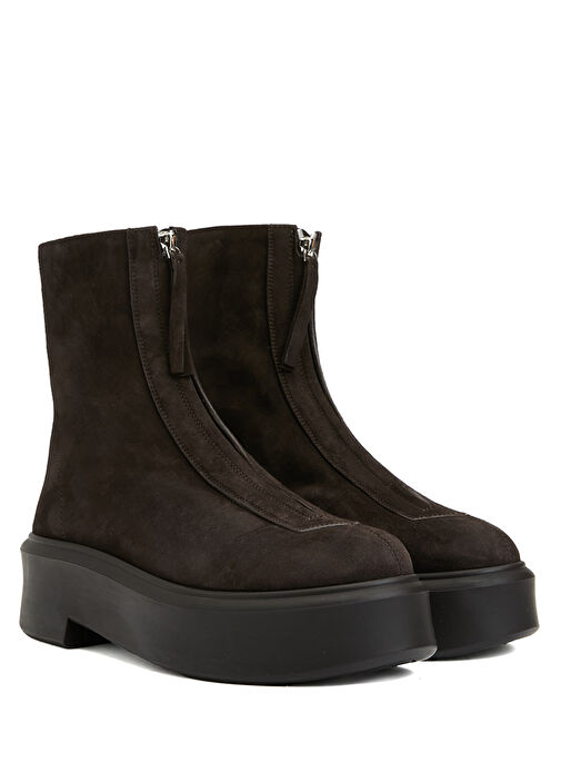 Koyu Kahverengi Kadın Süet Bot - Görsel 3