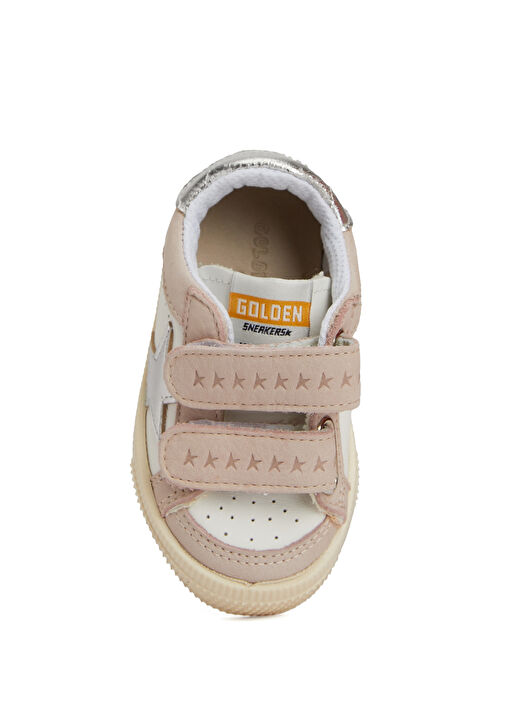 May Pembe Silver Kız Çocuk Deri Sneaker - Görsel 5