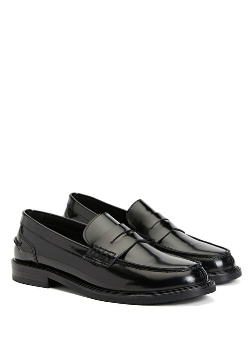 Network Network Siyah Kadın Deri Loafer Casual Ayakkabı | Beymen Siyah - 3. görsel