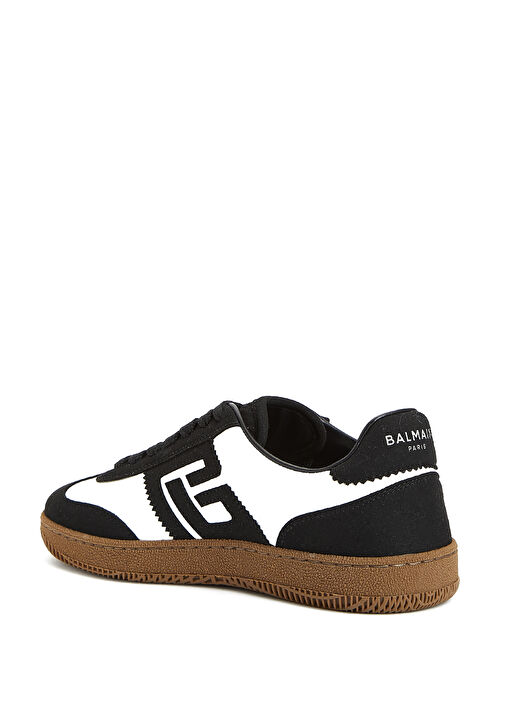 Swan Siyah Beyaz Kadın Deri Sneaker - Görsel 4