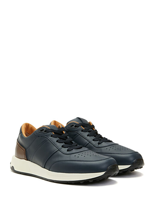 Lacivert Erkek Deri Sneaker - Görsel 3