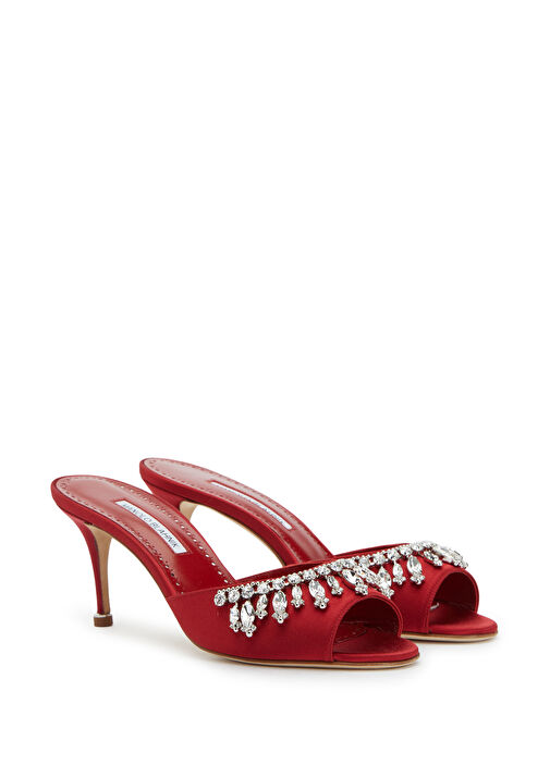 Manolo Blahnik Manolo Blahnik Tulimu Kırmızı Kadın Terlik Sandalet & Terlik | Beymen Kırmızı - 3. görsel