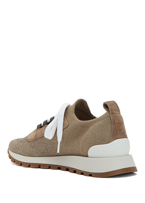 Açık Kahverengi Sim Dokulu Kadın Sneaker - Görsel 4