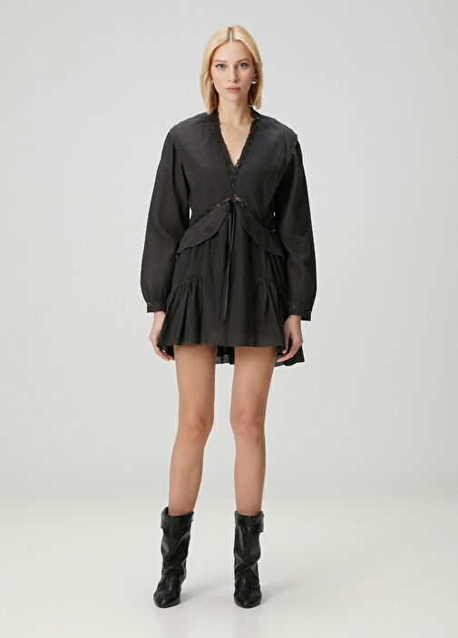 Etoile Isabel Marant - Damya Black Mini Dress Etoile Isabel Marant - Damya Black Mini Dress