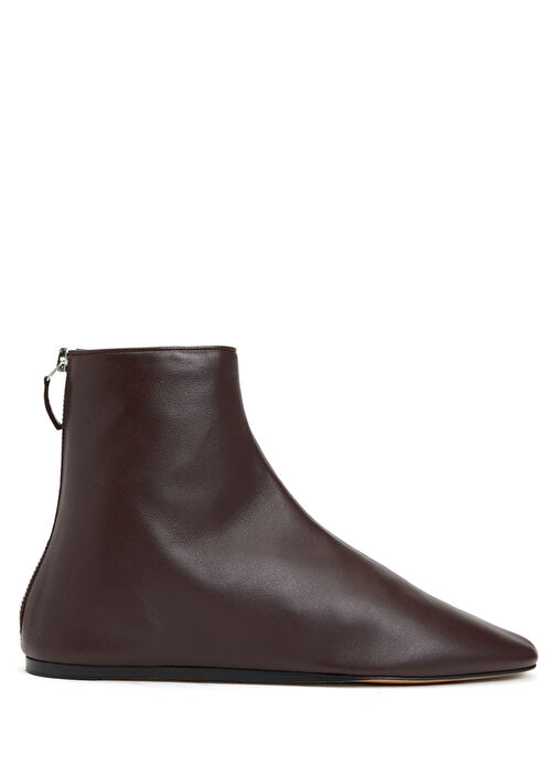 Bordo Kadın Deri Bot - Görsel 2