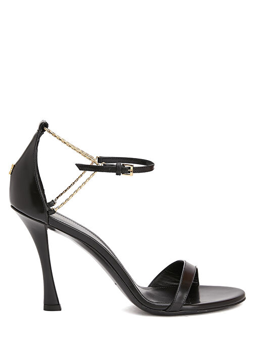 4G Liquid Siyah Kadın Deri Sandalet - Görsel 2
