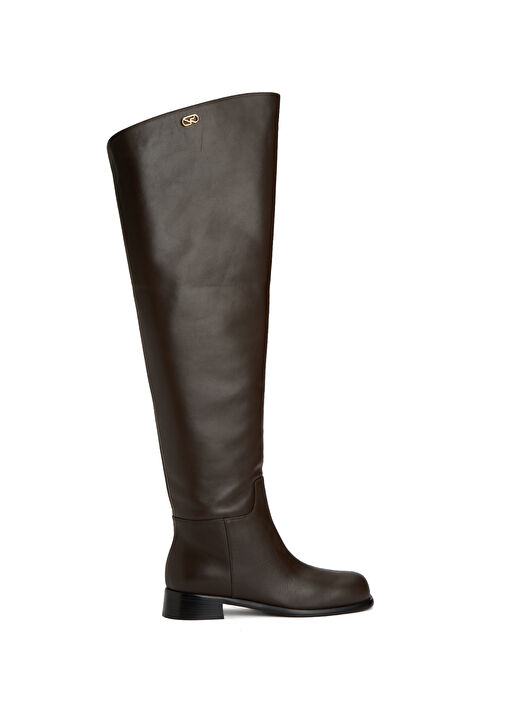 Kahverengi Kadın Deri Çizme - Görsel 2