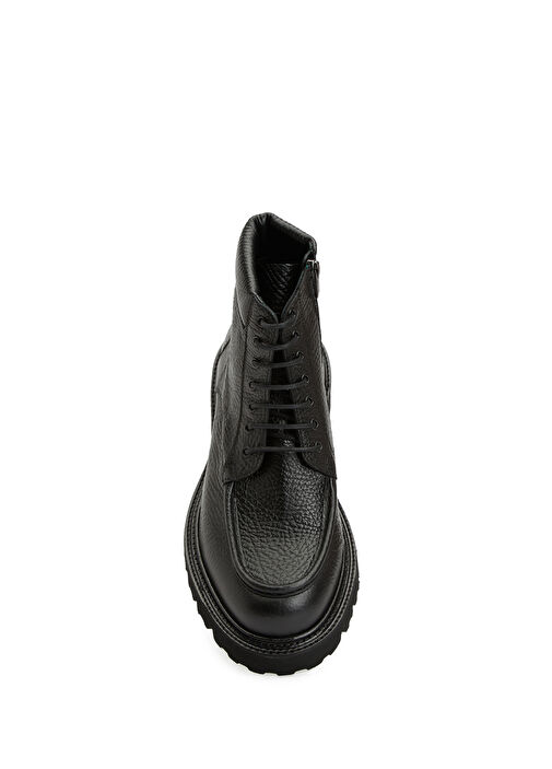 Siyah Baskılı Erkek Deri Bot - Görsel 5