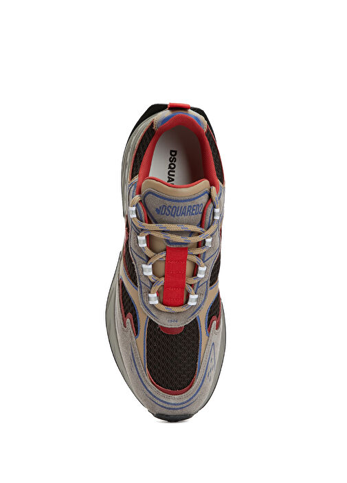 Runner Bordo Gri Erkek Deri Sneaker - Görsel 5