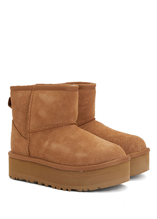 Classic Mini Platform Taba Kız Çocuk Deri Bot - Görsel 3