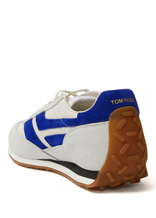 Mick Beyaz Mavi Erkek Deri Sneaker - Görsel 4