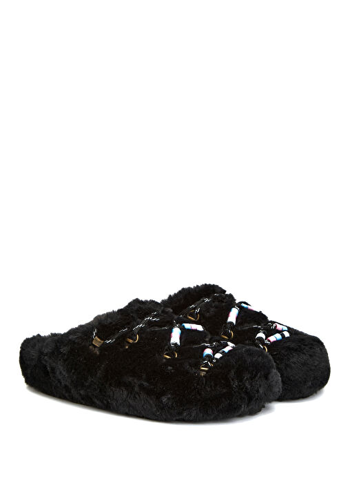 Siyah Kadın Shearling Terlik - Görsel 3
