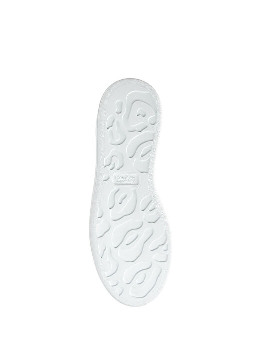 Oversized Beyaz Siyah Kadın Deri Sneaker - Görsel 6