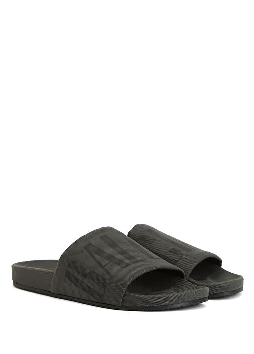 Füme Logo Baskılı Erkek Terlik - Görsel 3