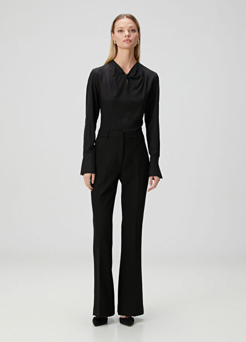 Siyah Flare Abiye Pantolon - Görsel 2