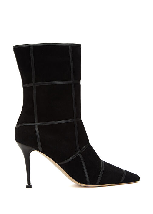 Trulonapla Siyah Kadın Süet Bot - Görsel 2