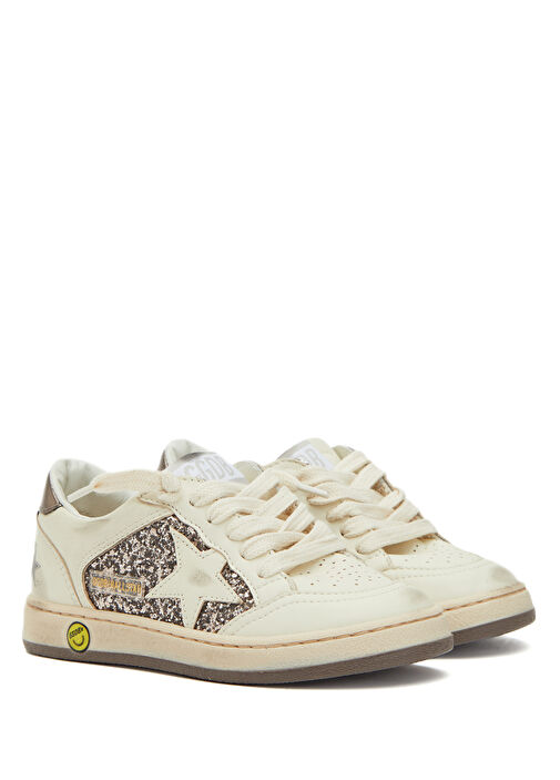 Ball Star Beyaz Unisex Çocuk Deri Sneaker - Görsel 3