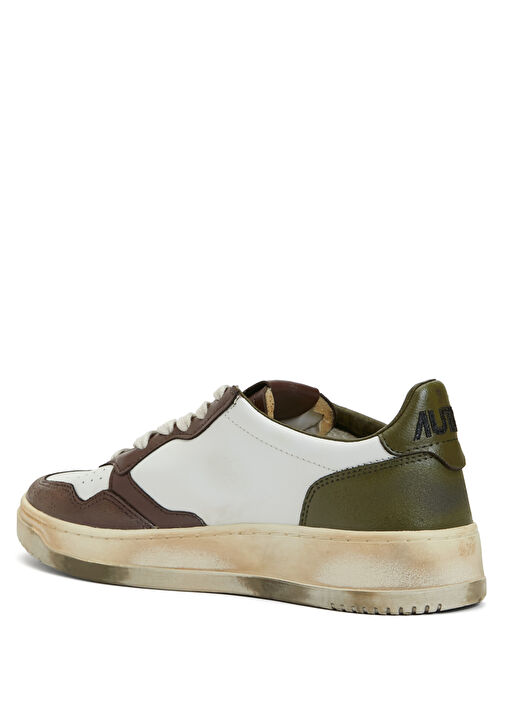 Çok Renkli Erkek Deri Sneaker - Görsel 4