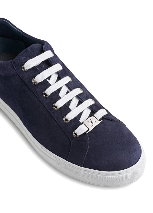 Lacivert Erkek Deri Sneaker - Görsel 5