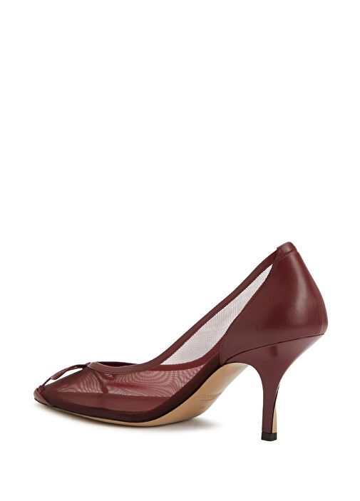 Bordo Transparan Stiletto - Görsel 4