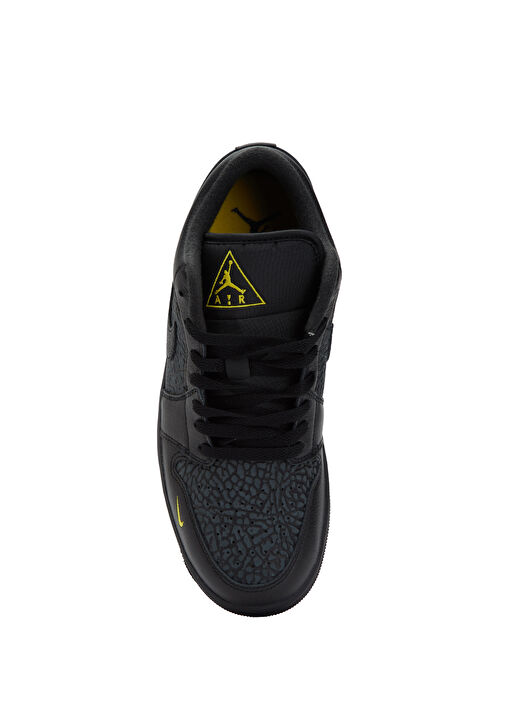 Air Jordan 1 Siyah Erkek Deri Sneaker - Görsel 5