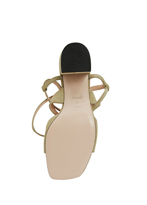 Yeşil Kadın Süet Sandalet - Görsel 6