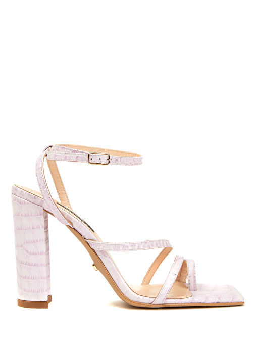 Lila Kadın Deri Sandalet - Görsel 2