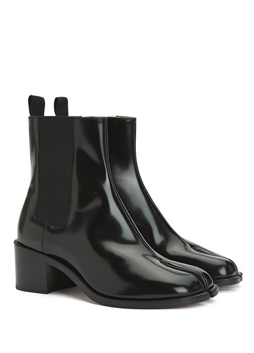 Tabi Siyah Kadın Deri Bot - Görsel 3