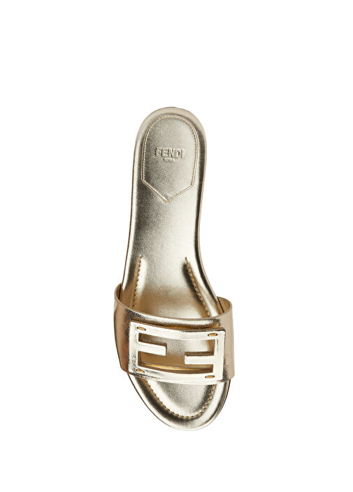 Gold Kadın Deri Terlik - Görsel 5