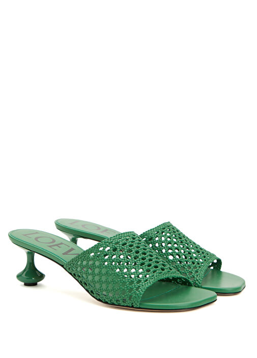 x Paula's Ibiza Toy Yeşil Kadın Deri Sandalet - Görsel 3