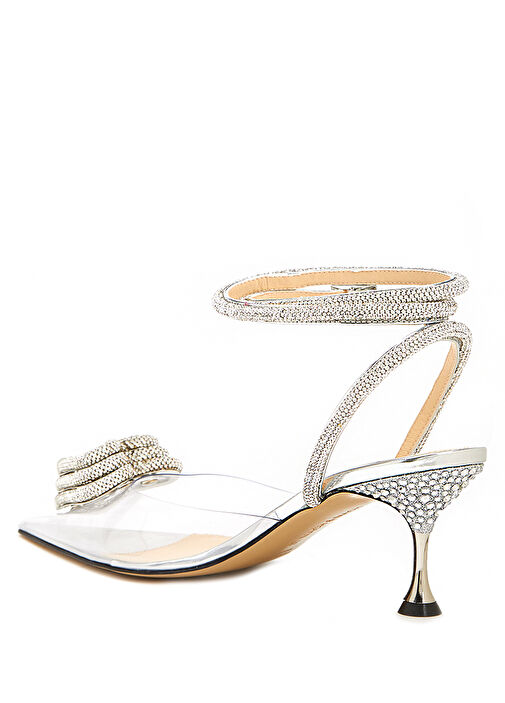 Gümüş Fiyonk Detaylı Topuklu Ayakkabı - Görsel 4