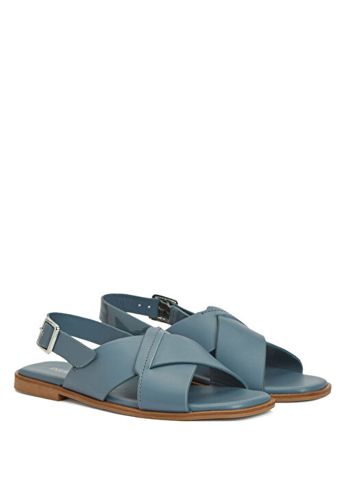 Mavi Kadın Deri Sandalet - Görsel 3