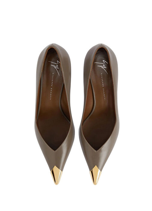 Vizon Deri Topuklu Ayakkabı - Görsel 5