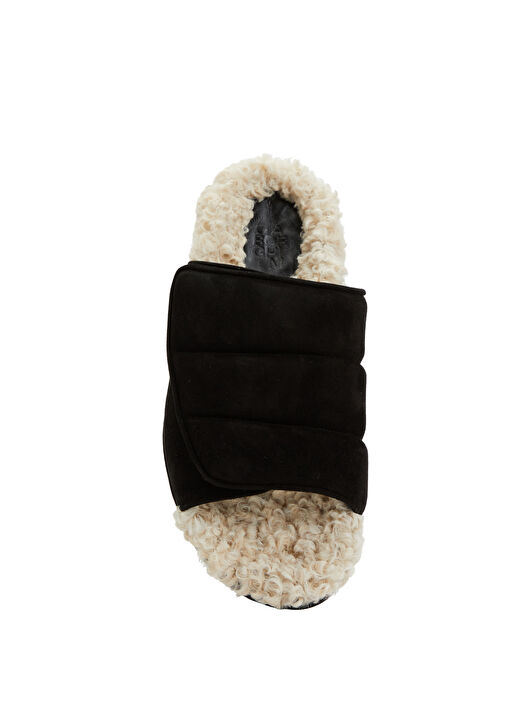 Siyah Kadın Süet Terlik - Görsel 5