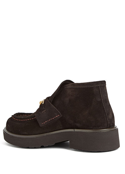 Kahverengi Kadın Deri Bot - Görsel 4