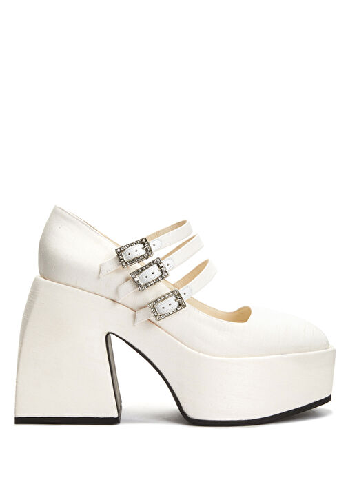 Beyaz Topuklu Ayakkabı - Görsel 2