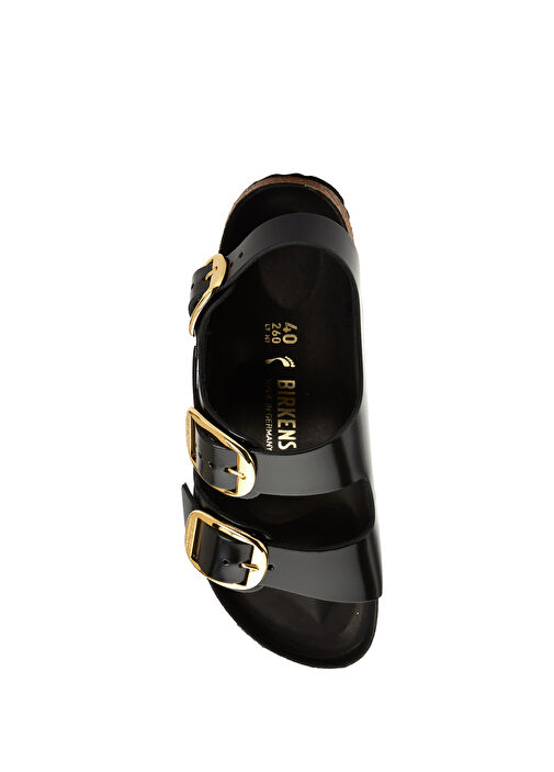 Milano Big Buckle Siyah Kadın Terlik - Görsel 5