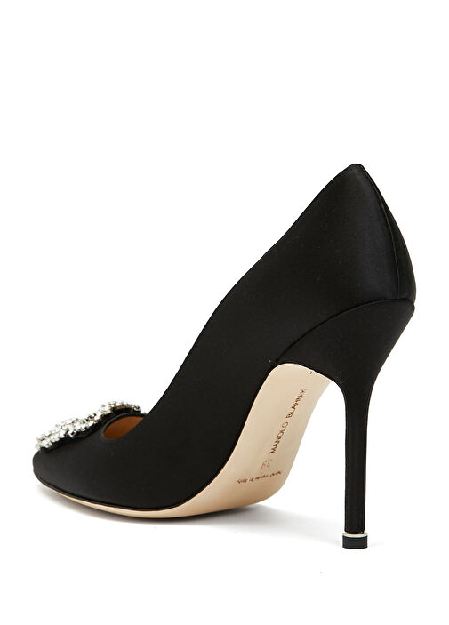 Siyah Taş Detaylı Stiletto - Görsel 4